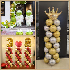 AooeDomi balloon cups and clips keep decorations neat and secure.