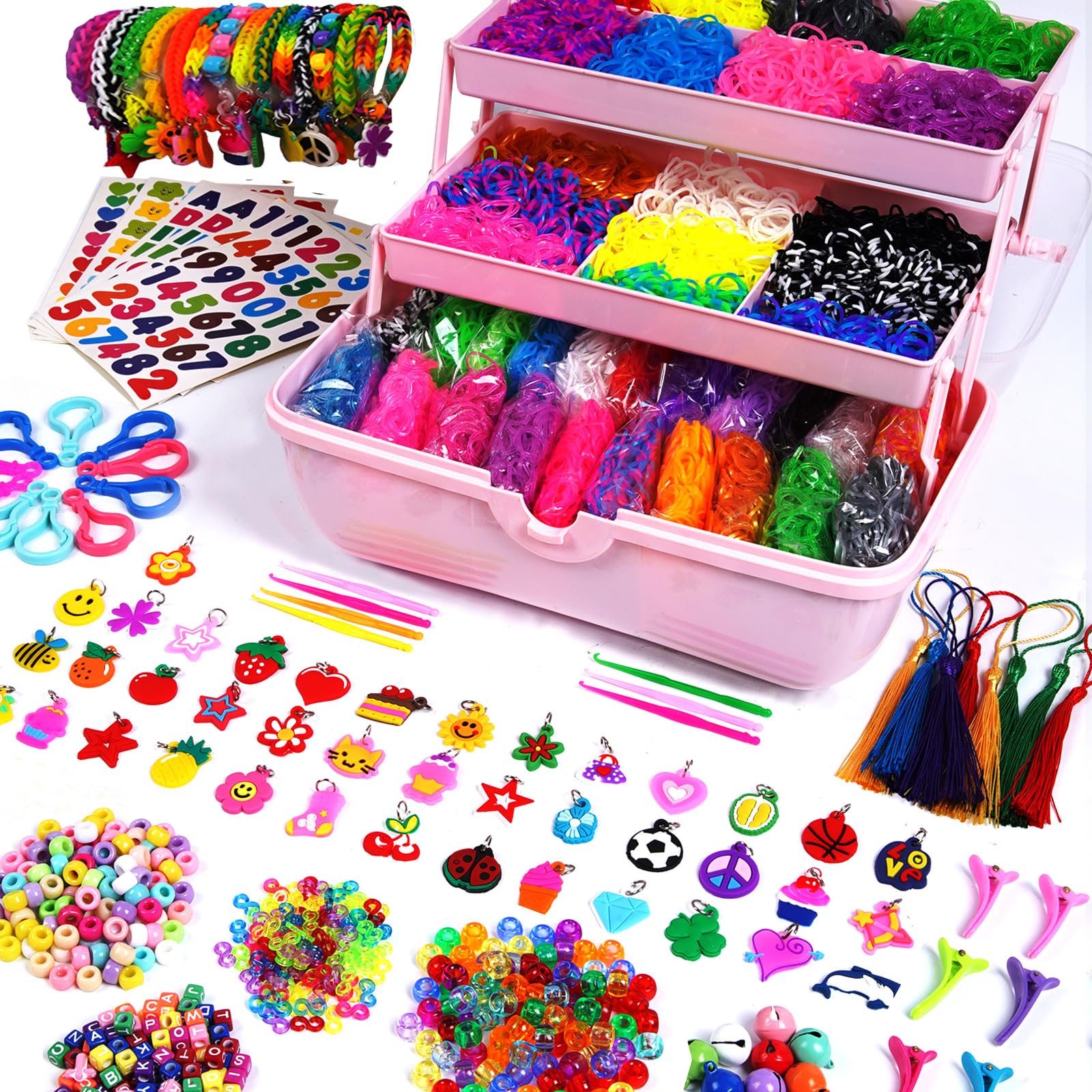 AooeDomi loom bands 14000+ for colorful bracelets and crafts.