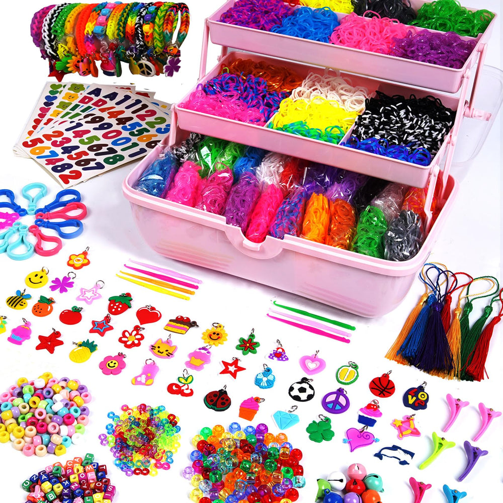 AooeDomi loom bands 14000+ for colorful bracelets and crafts.