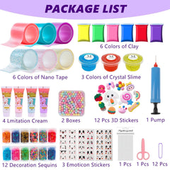 AooeDomi Nano Tape Bubble Kit colors showcase vibrant options for DIY fun.