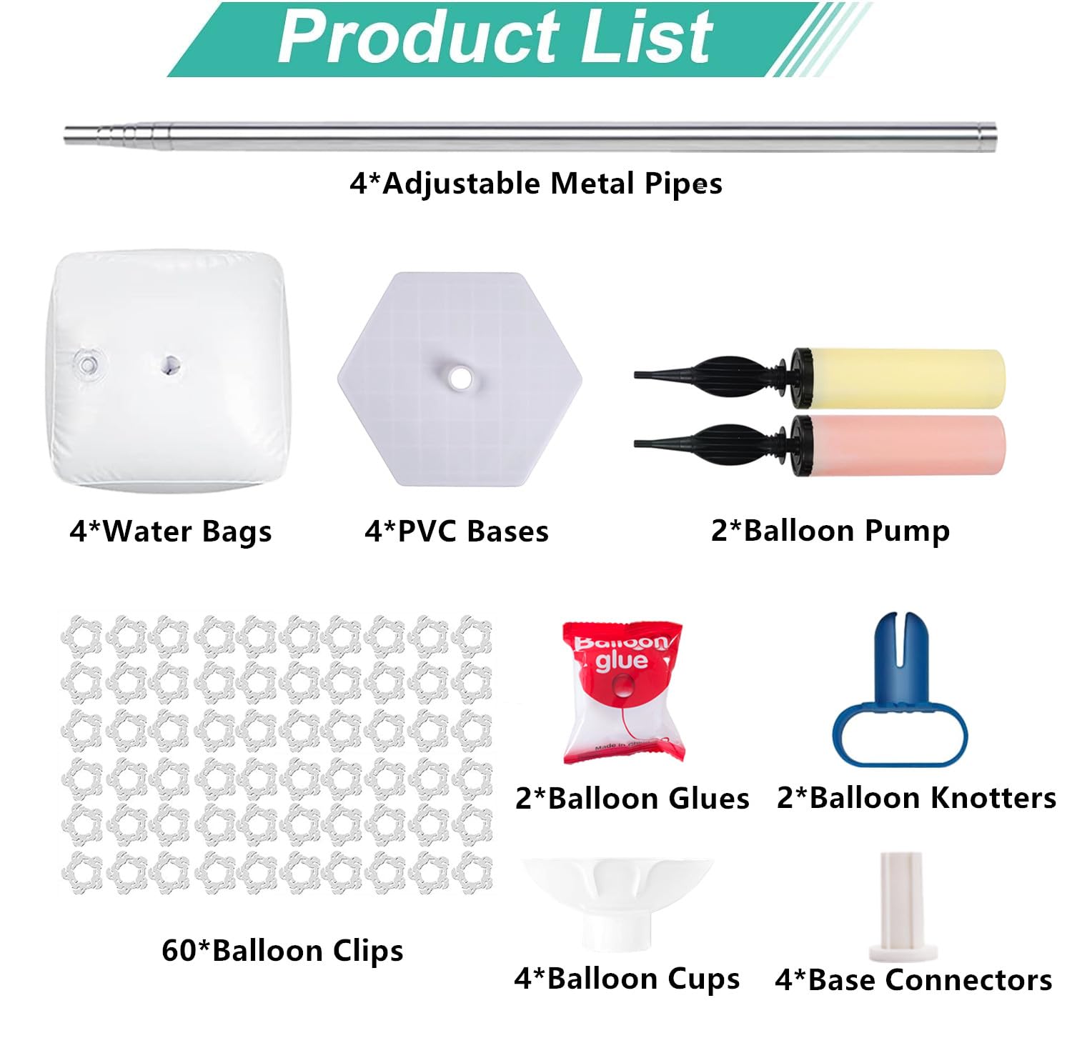 AooeDomi water bags and pumps stabilize the column on any surface.