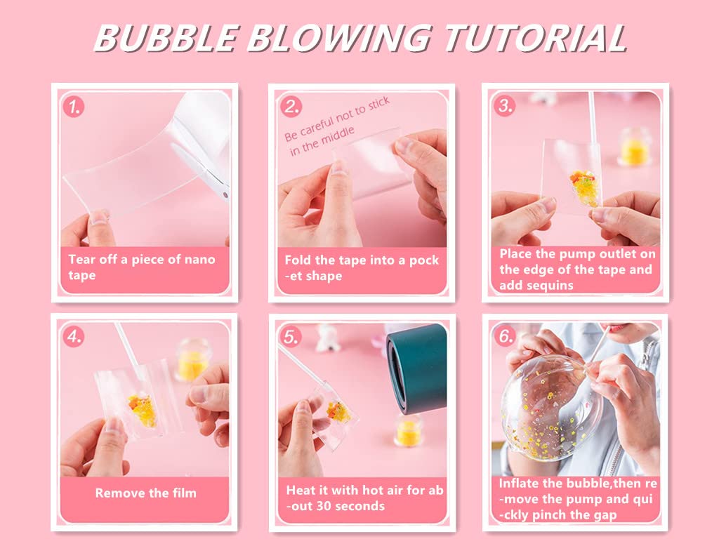 AooeDomi balloon inflator and straws included for quick bubble toy setup