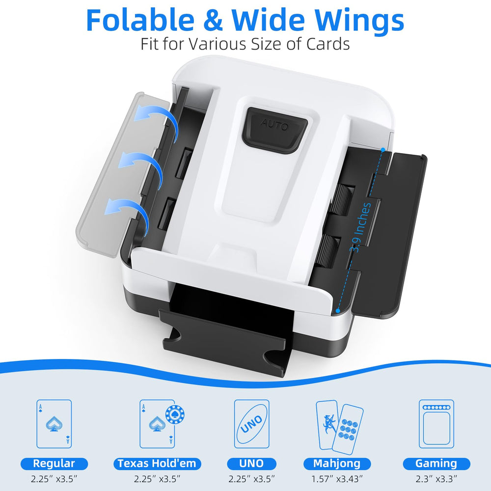 AOOELLO folding wings compatibility demonstrates easy 1-2 deck fit for games.