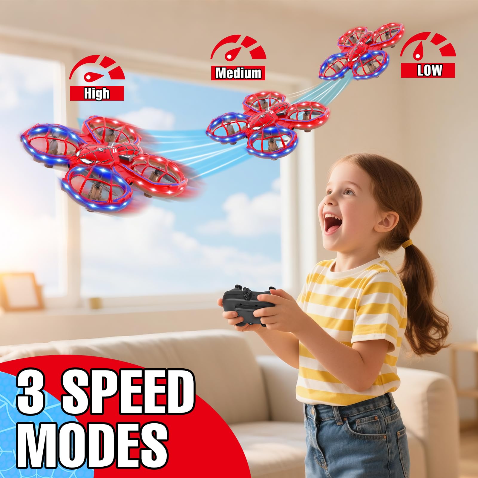 Aooess Spider drone auto-hovering indoors for stable flights