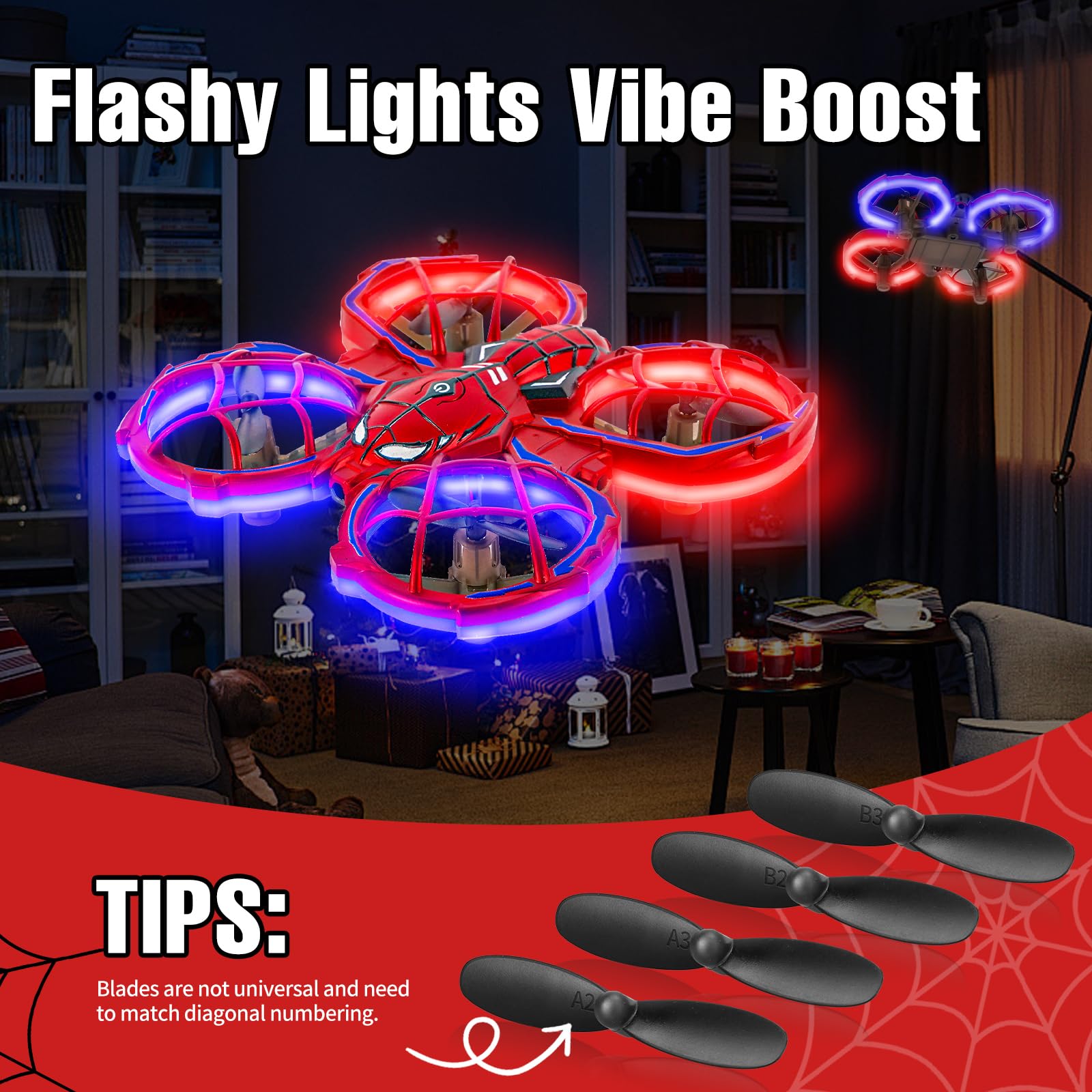 Aooess Spider drone includes two batteries for longer sessions