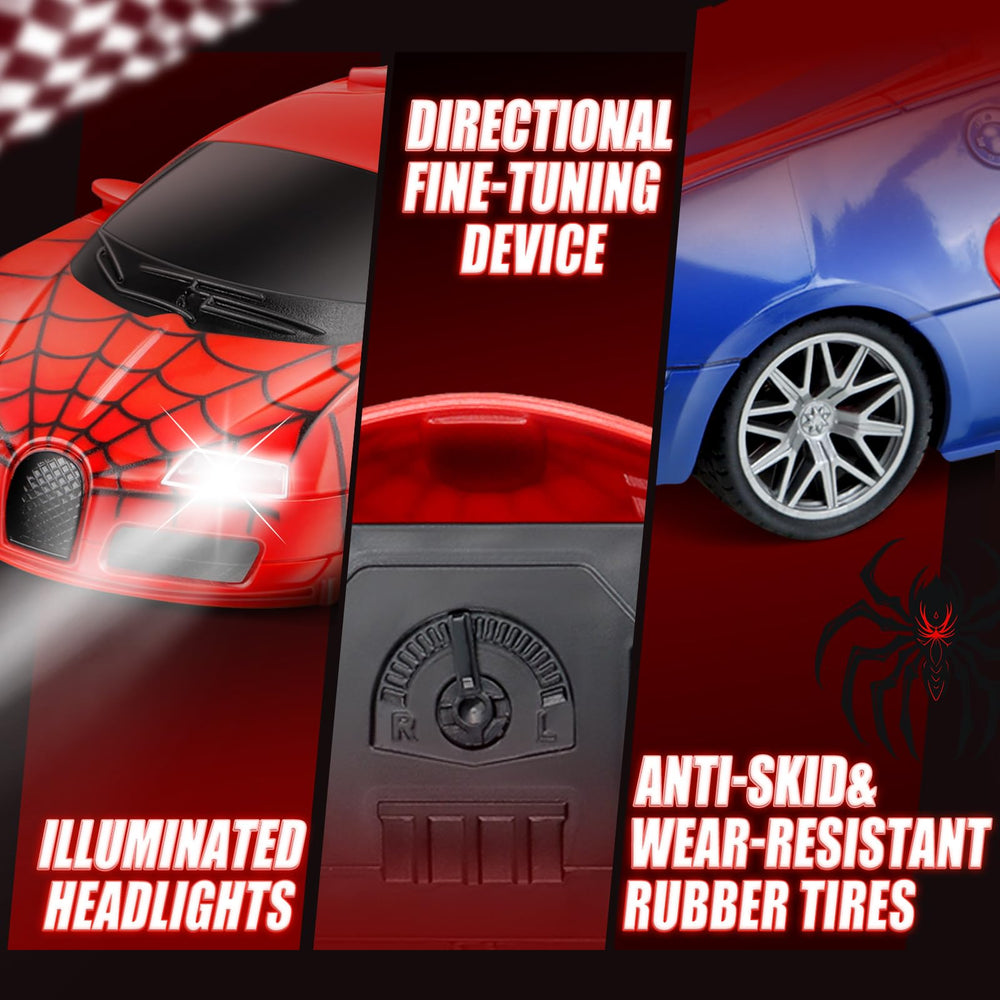 Aooess Spider RC Car red headlights on illustrate glow during play