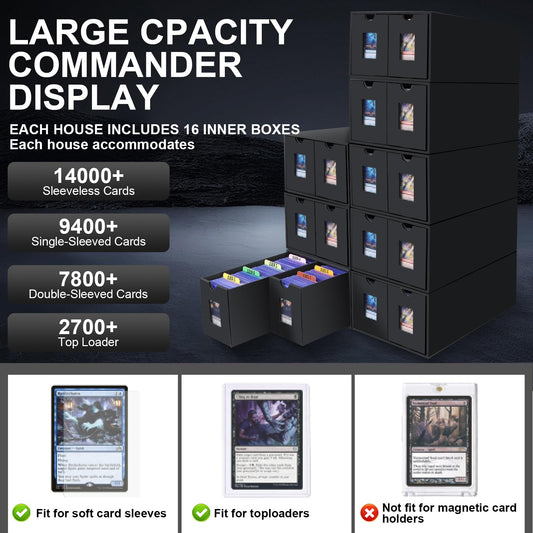 Aopule 14000+ card storage box compartments for organized sorting