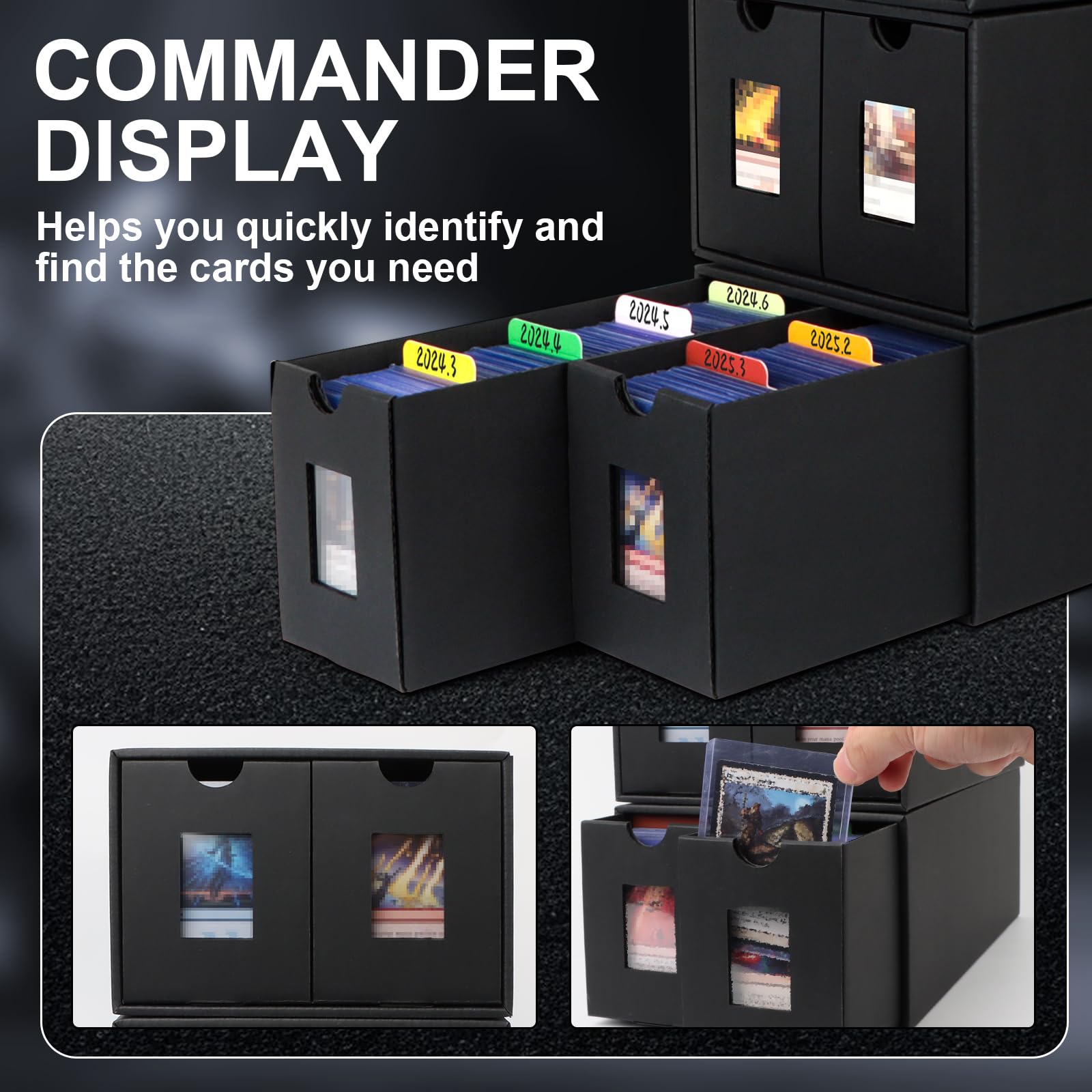Aopule drawer style structure for easy access and display