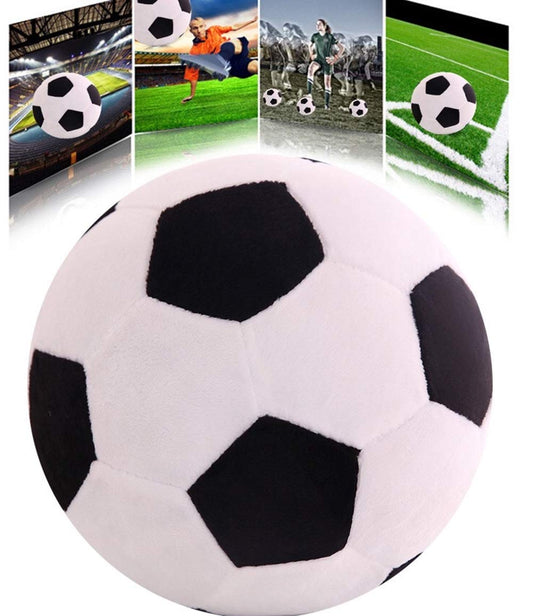 AOQI plush soccer ball pillow with durable stitching for rough hugs.