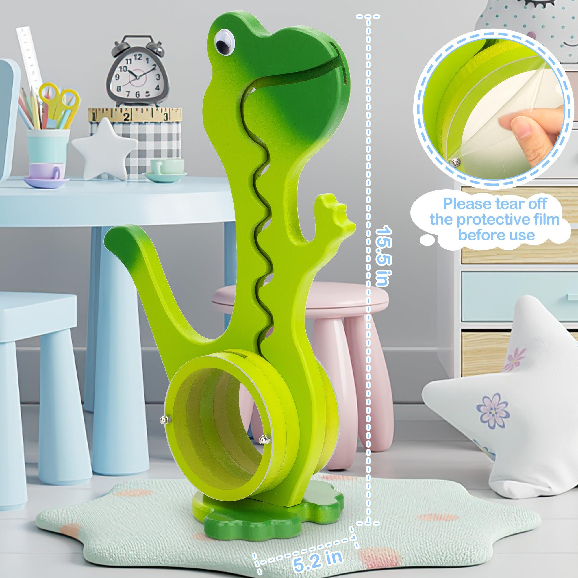 AORCMITN Dinosaur Piggy Bank plexiglass stomach reveals growing savings.