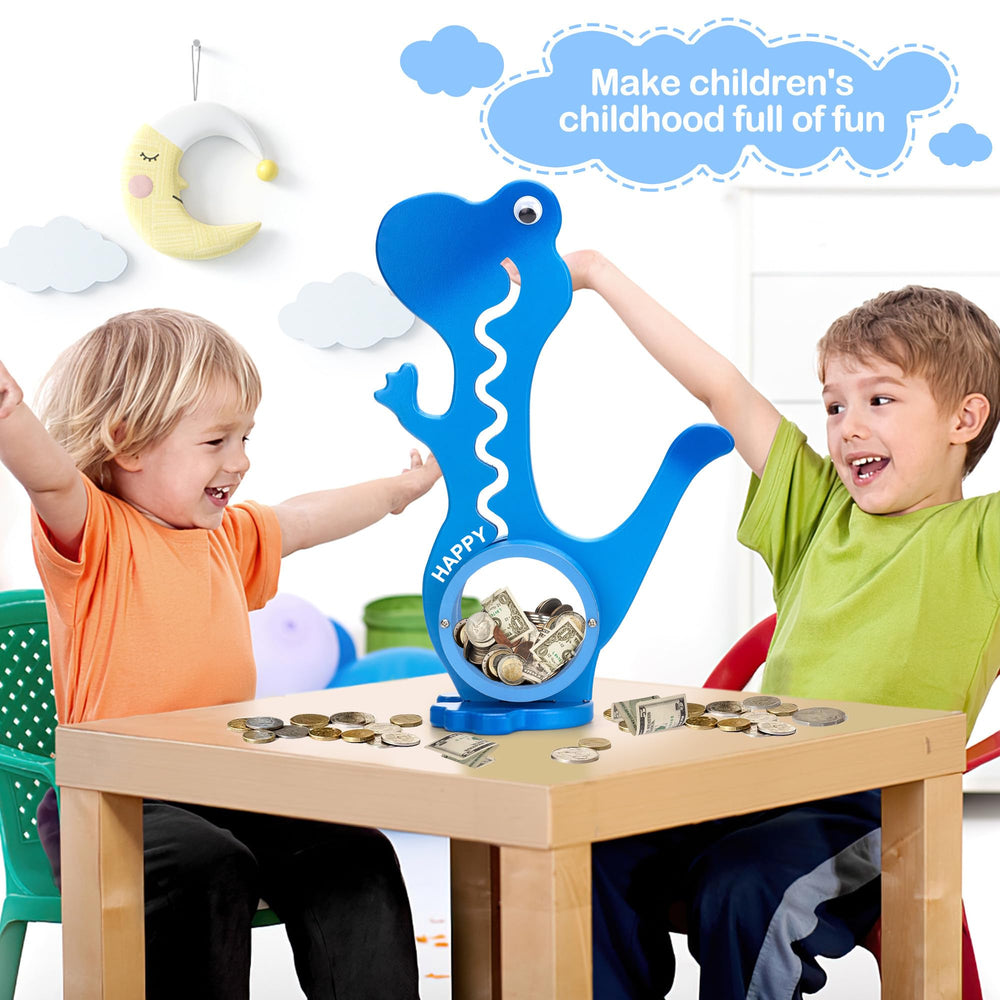 AORCMITN piggy bank measures 14.5 by 10 inches for sturdy use.