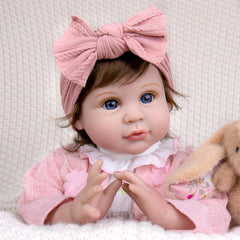 Aori reborn doll shows hand painted blushing and natural lips