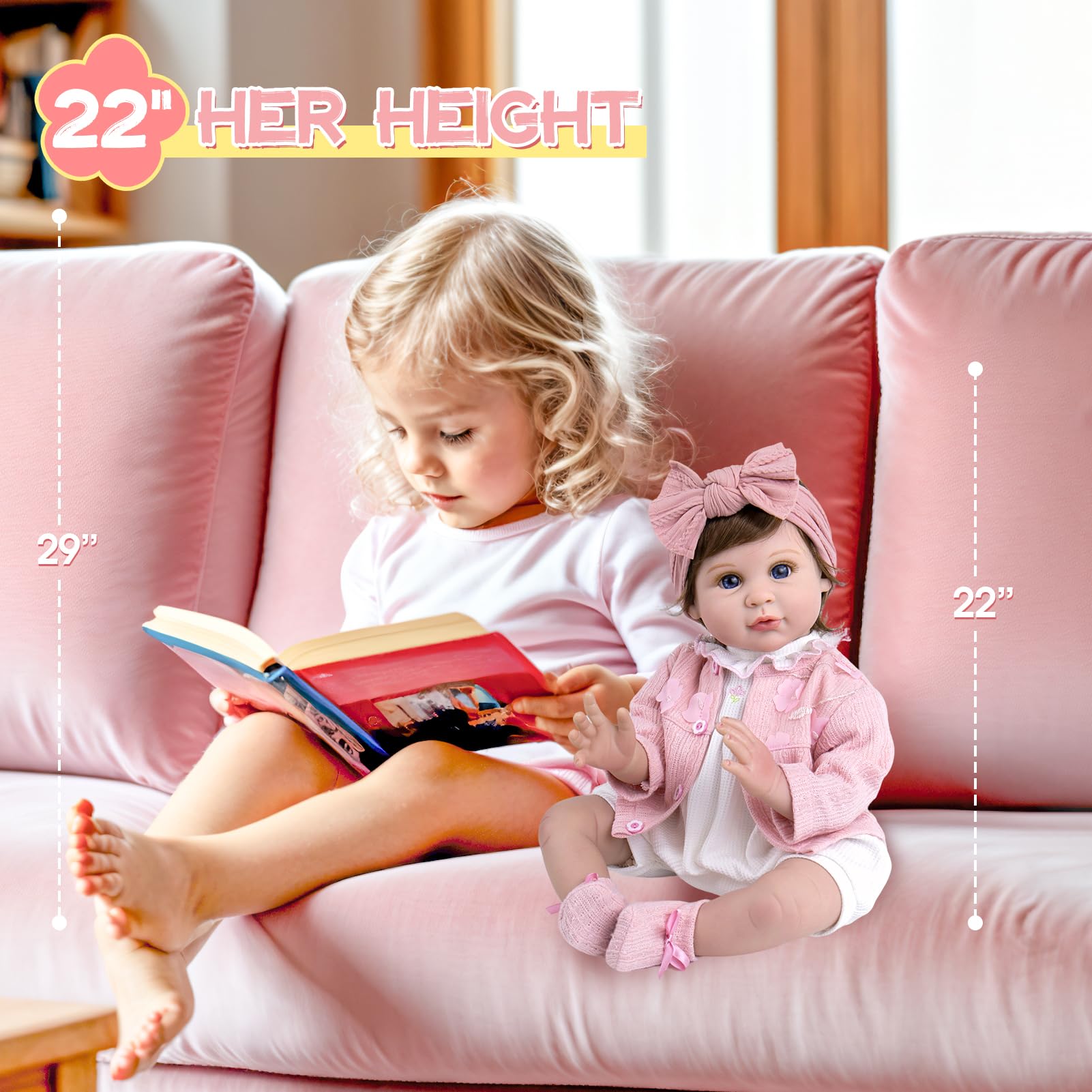 Aori reborn doll with magnetic pacifier for realistic soothing moments