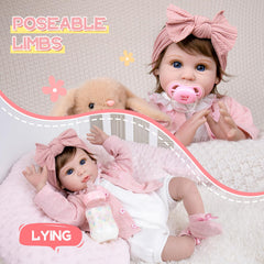 Aori 22 inch reborn doll with poseable limbs for easy dressing and play