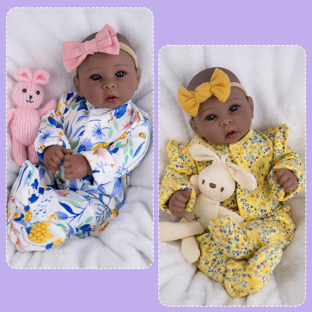 Aori Black Baby Doll comes with birth certificate card and decorative gift box.