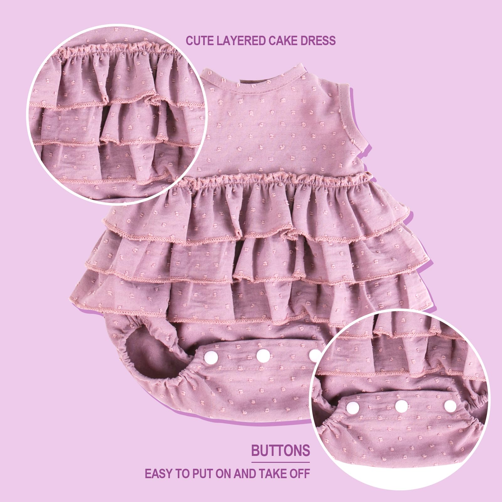 Aori doll outfit ready for hand or machine washing, easy care.