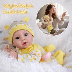 Aori doll set includes feeding bottle and pacifier for nurturing play.