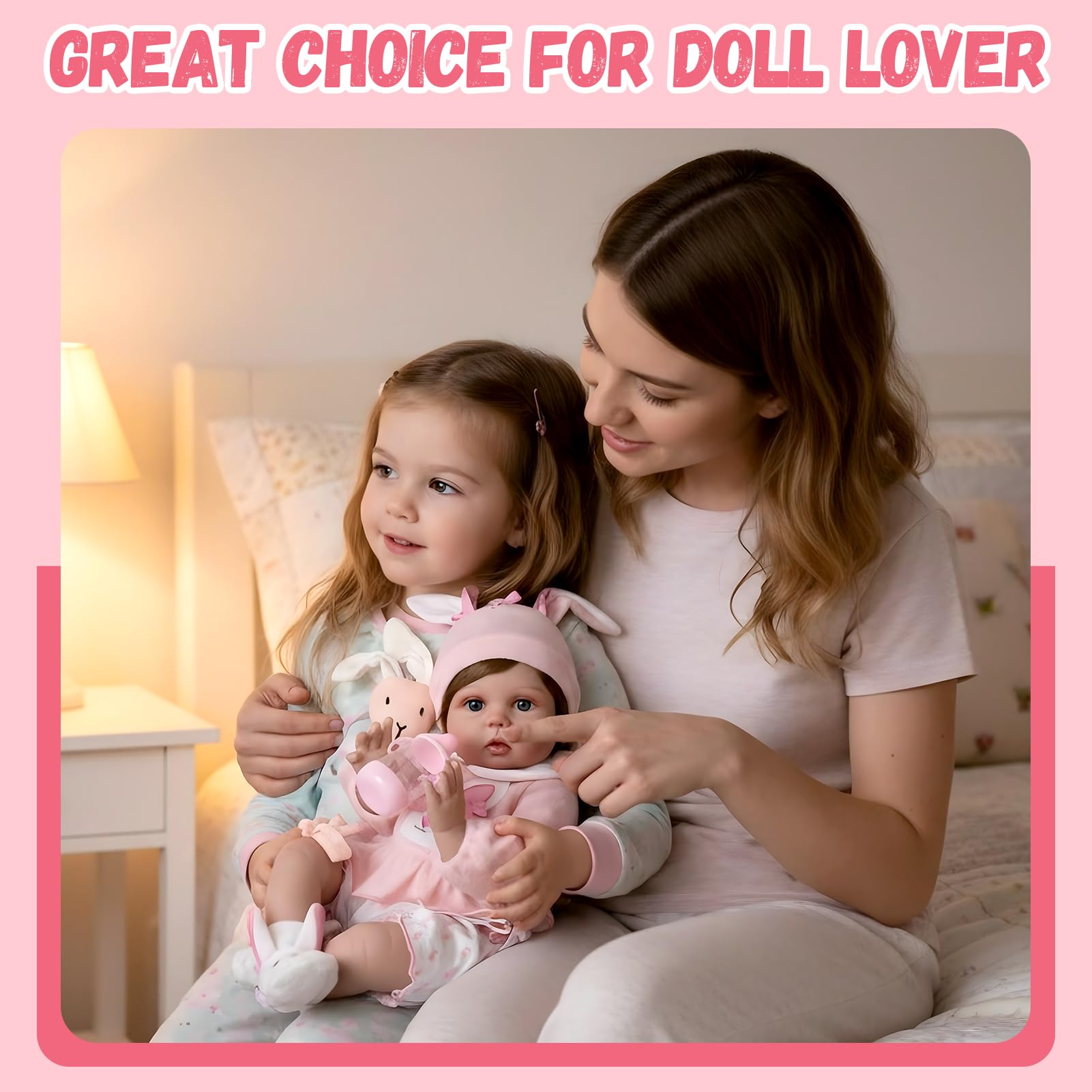 Aori lifelike doll with hand-applied wig offers natural hair texture for styling.
