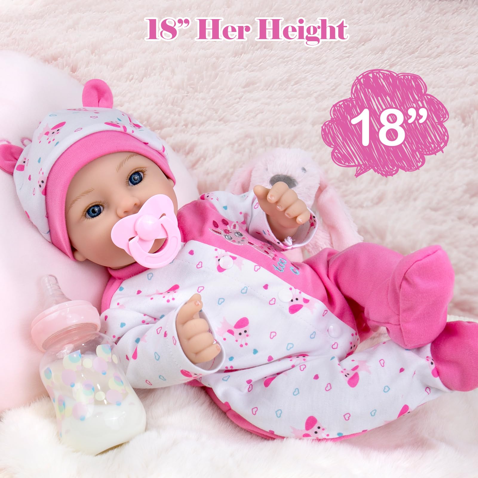 Aori doll hand-painted face highlights expressive details for lifelike interactions.