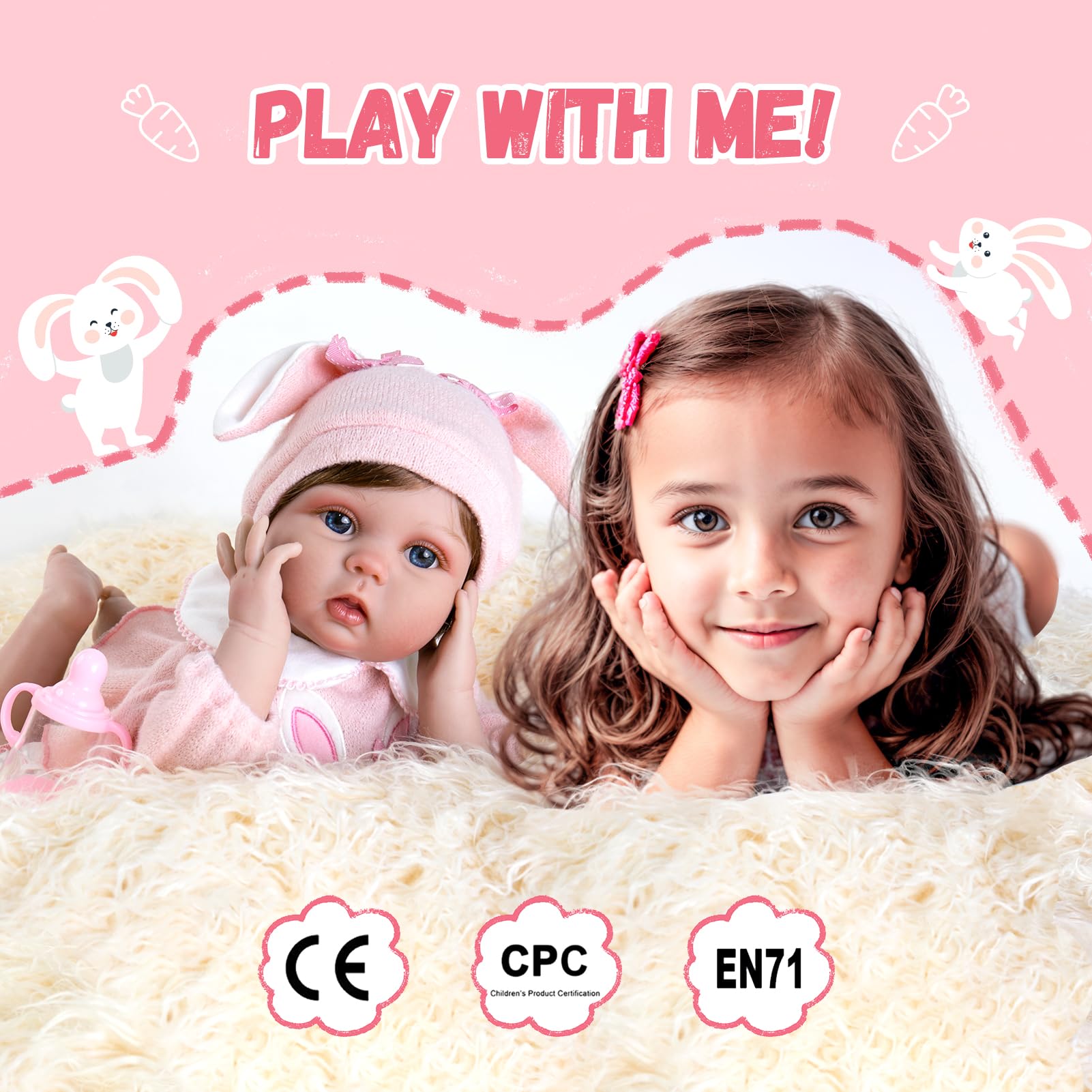 Aori lifelike baby doll dressed in newborn clothes supports nurturing storytelling.