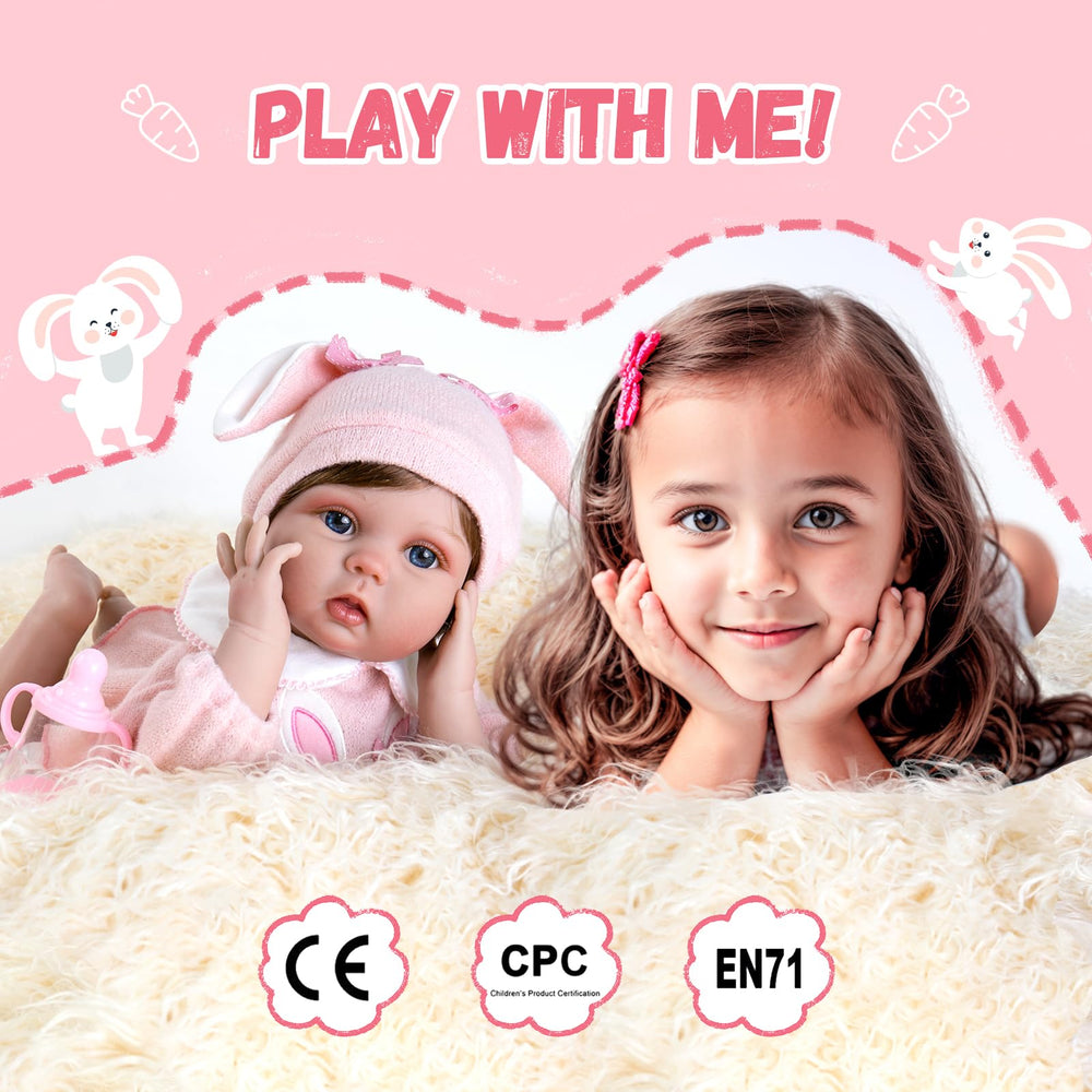 Aori lifelike baby doll dressed in newborn clothes supports nurturing storytelling.