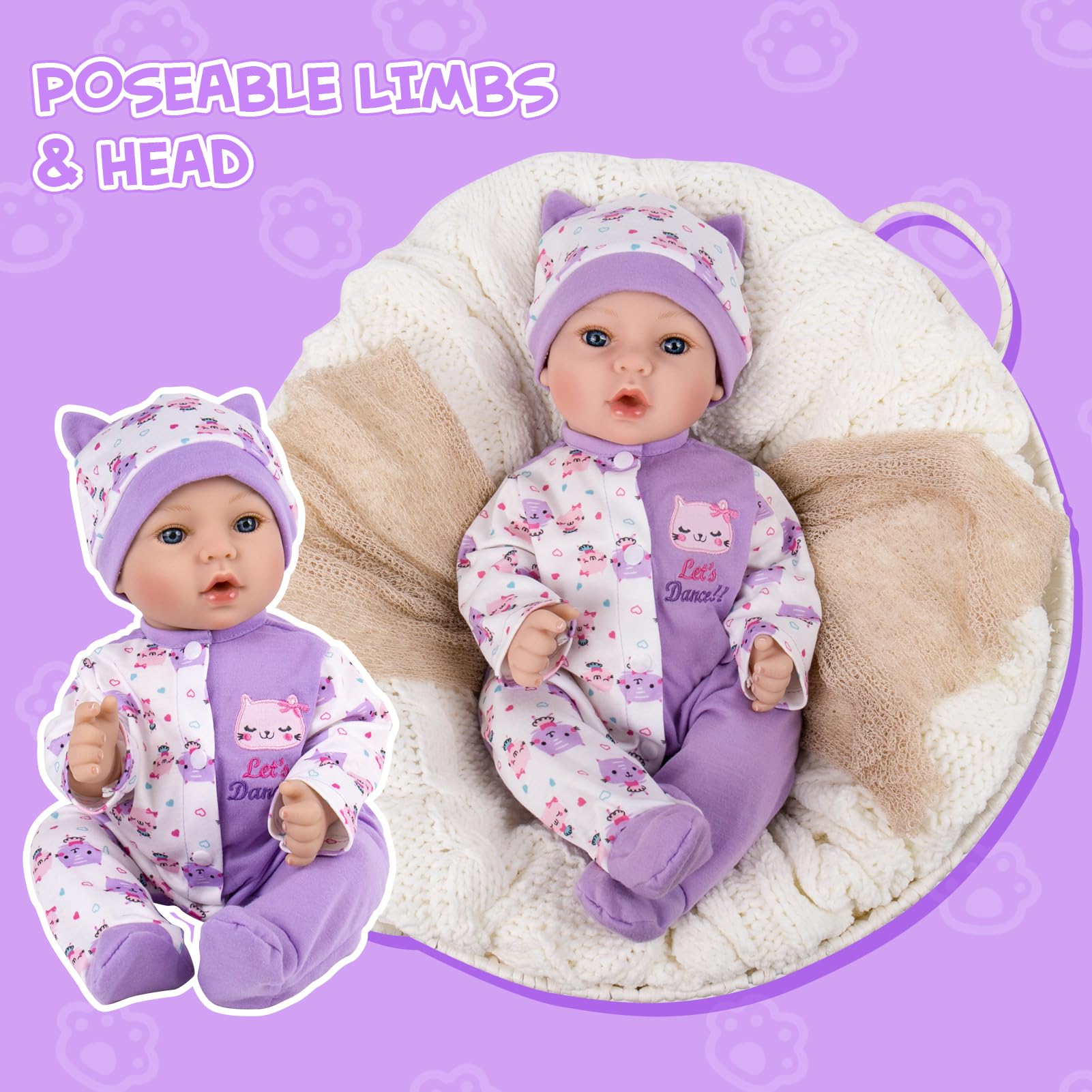 Aori newborn doll ready for outfits like preemie clothes.