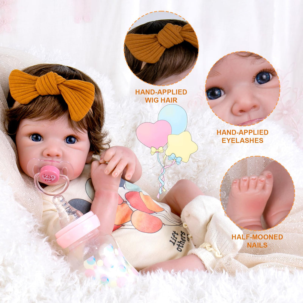 Aori lifelike baby doll face details with realistic skin tones