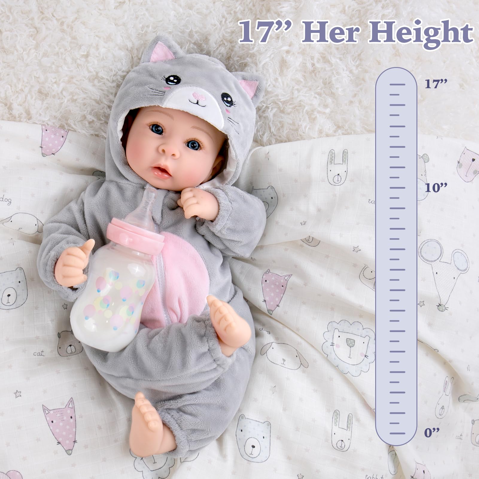 Aori lifelike baby doll ready for newborn or preemie outfits for styling