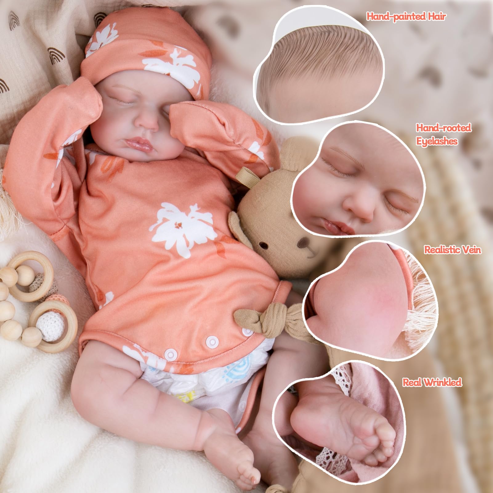 Aori 20-inch doll with cloth body and poseable limbs.