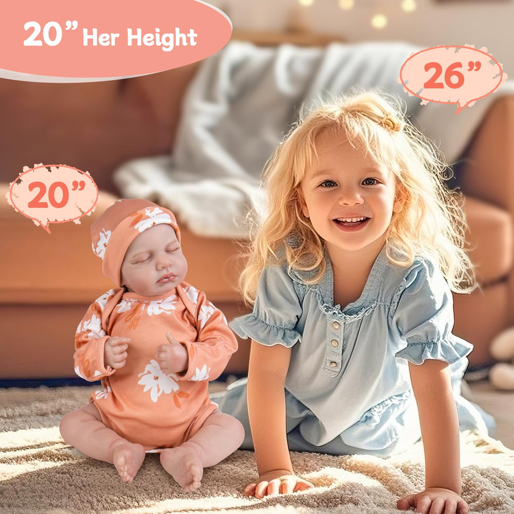Aori gift-set doll includes bottle, pacifier, and accessories.
