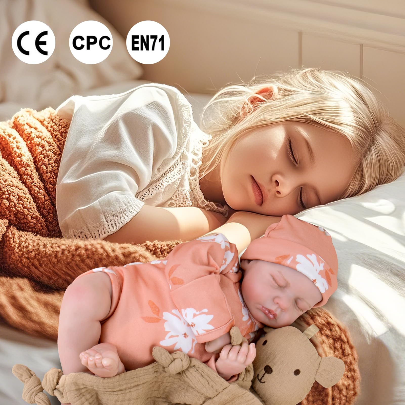 Aori lifelike doll poseable limbs for easy posing and dressing.