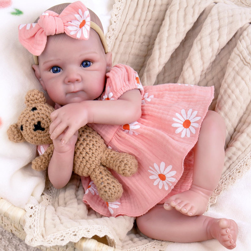 Aori lifelike reborn doll 20-inch girl with soft cloth body for gentle play