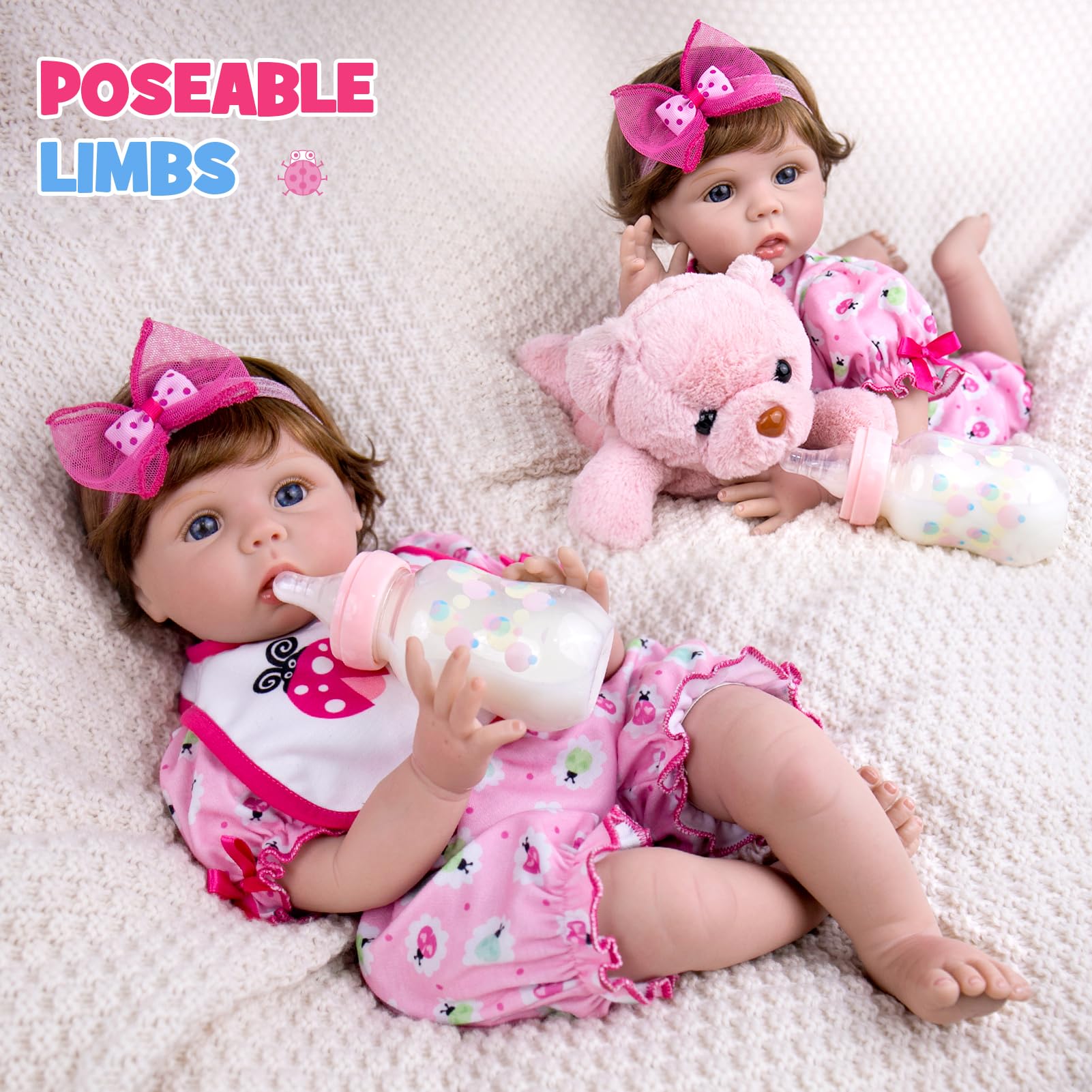 Aori 3/4 vinyl limbs offer realistic movement and easy costume changes.