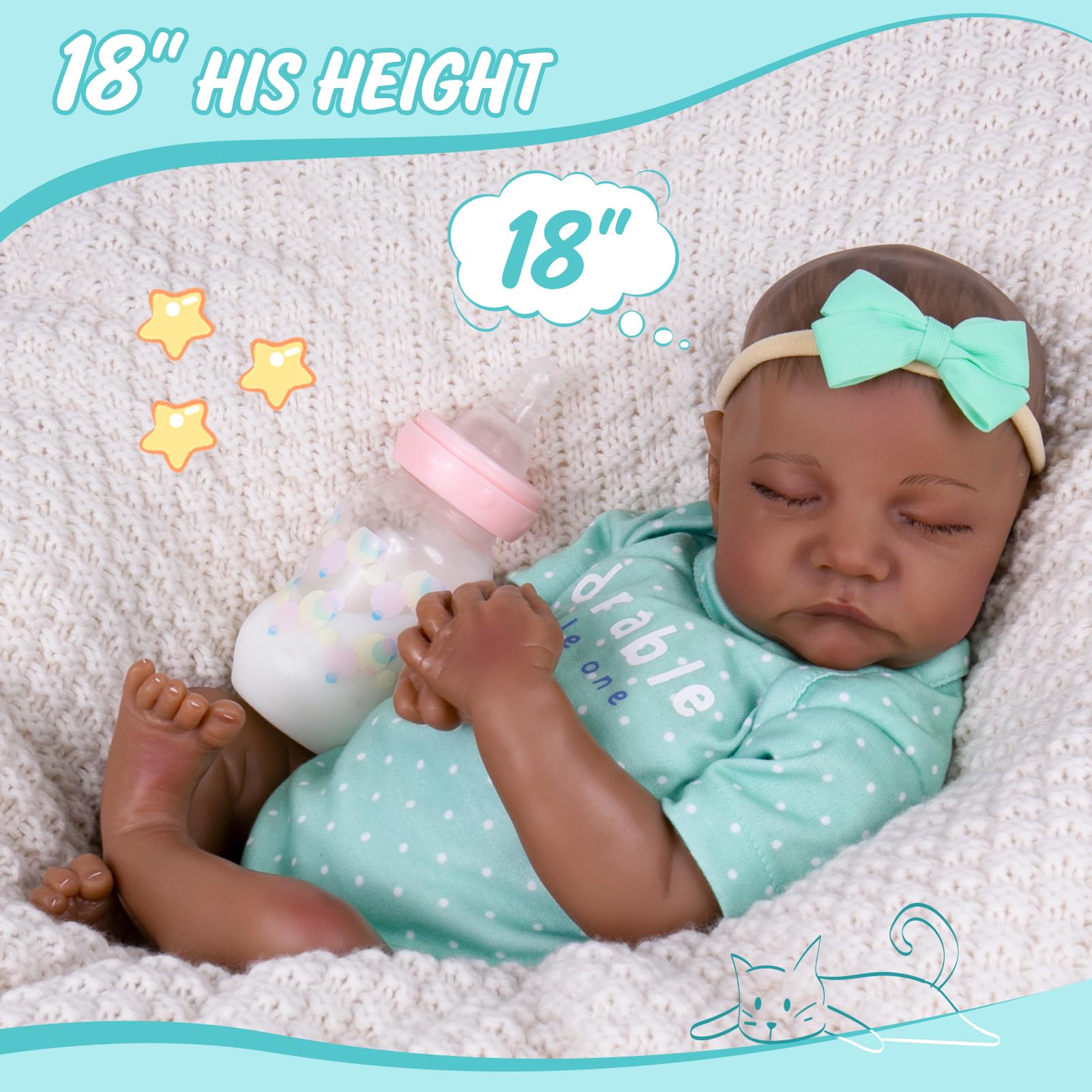 Aori 18-inch doll with weighted body for a real-baby feel in arms