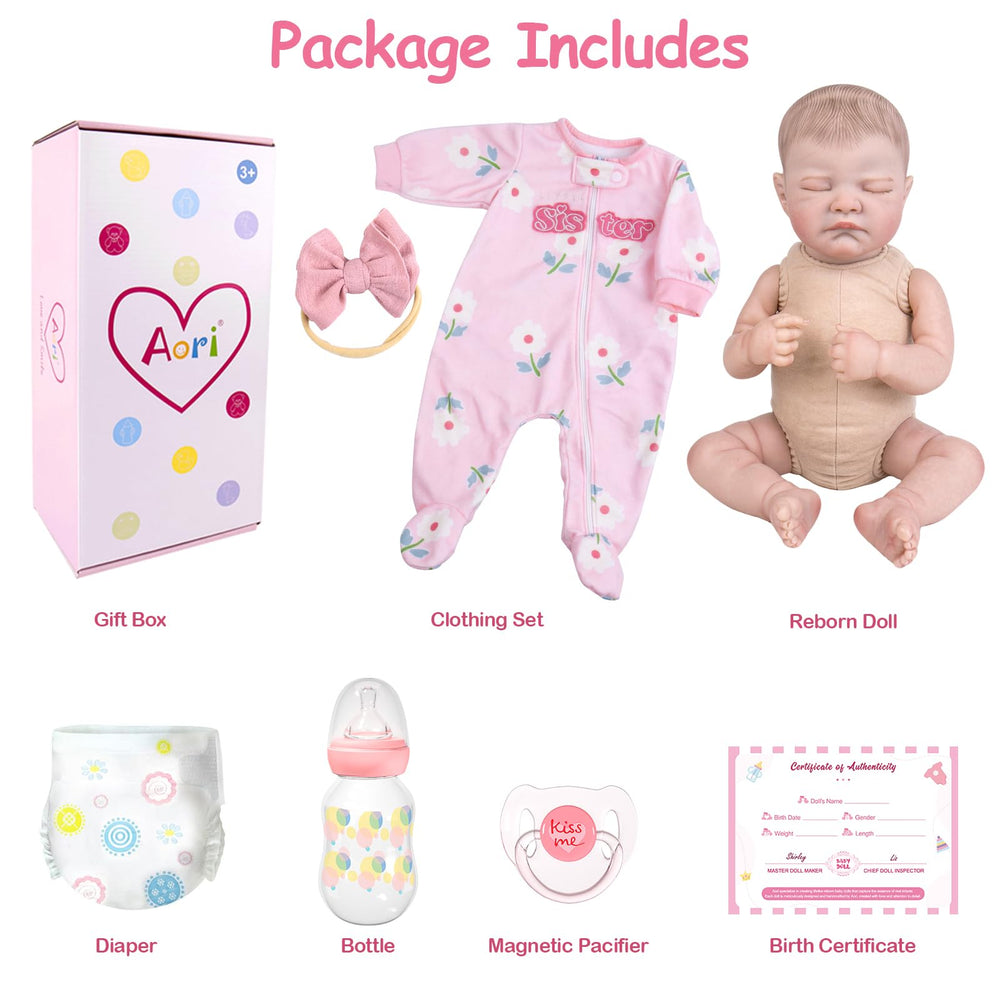 Aori 20-inch included accessories like pacifier and bottle support role play.