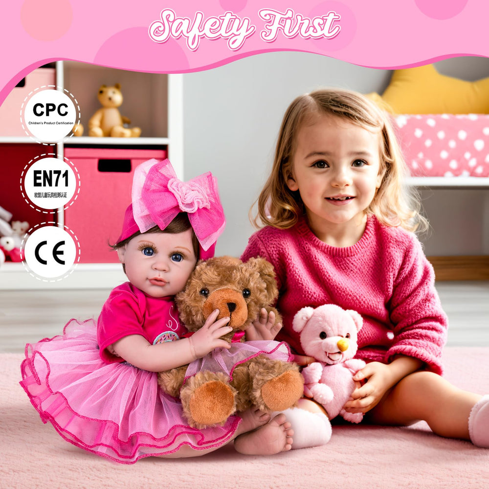 Aori realistic blue eyes and lashes create lifelike newborn charm