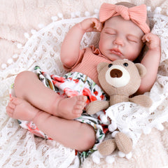 Aori Reborn floral pants for 20-inch dolls; durable fabric and vivid print.