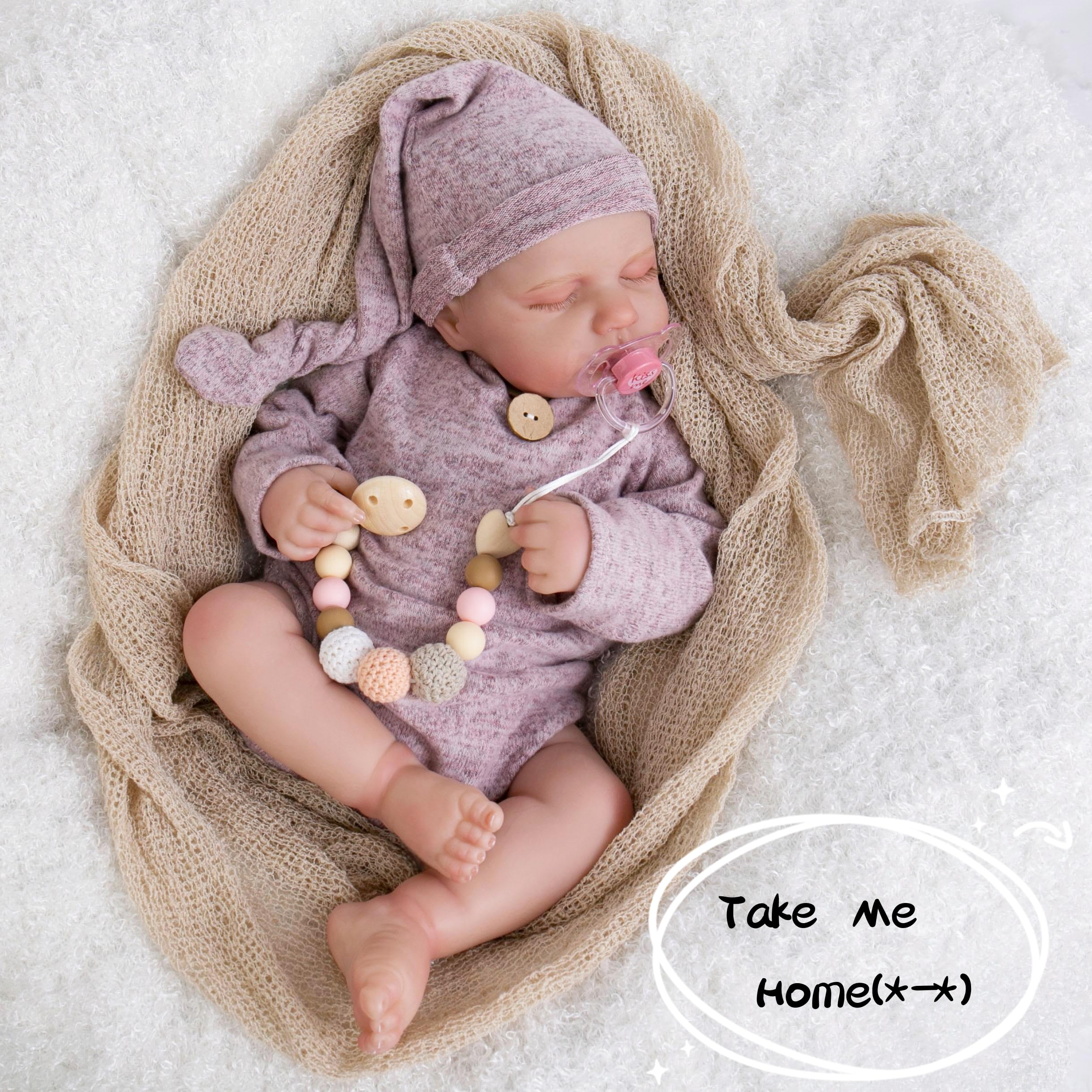 Aori Realistic Reborn Baby Doll 20-inch nursing bottle included for pretend feeding
