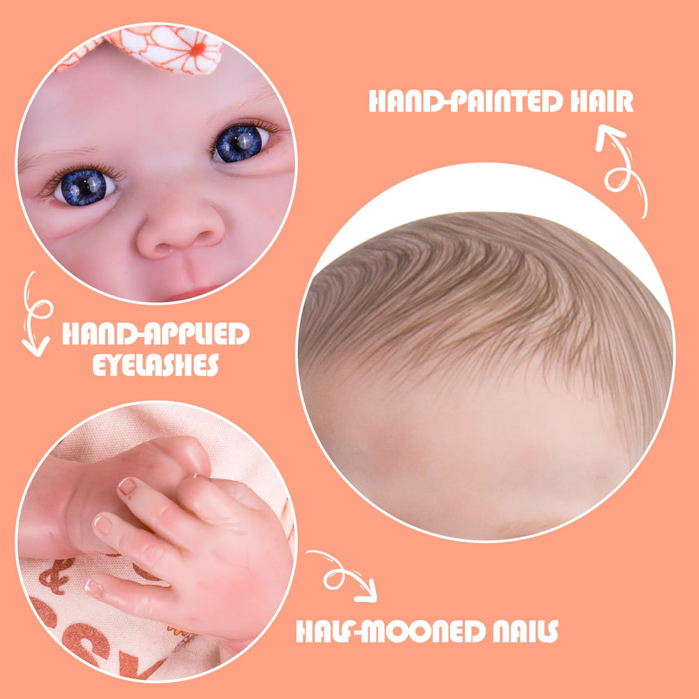 Aori Reborn doll in bath-time play with soft vinyl skin for safe splash moments.