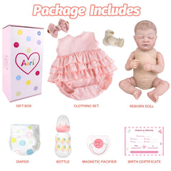 Aori Reborn baby doll nursing bottle and pacifier for pretend feeding moments