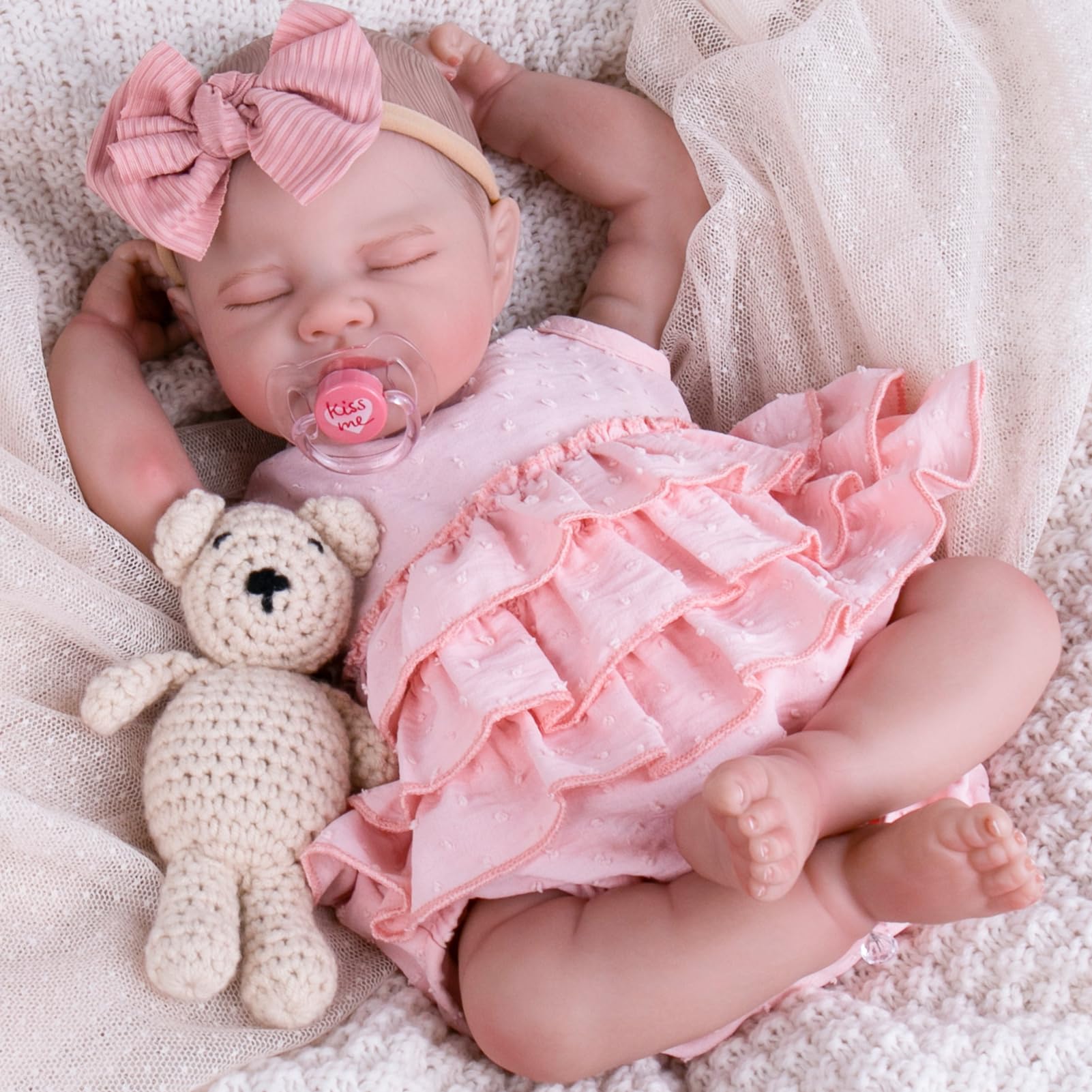 Aori Reborn baby doll hands and feet detail for tactile realism and cuddling