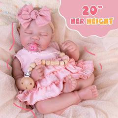 Aori Reborn Baby Doll close-up shows hand-painted features and realistic coloring.