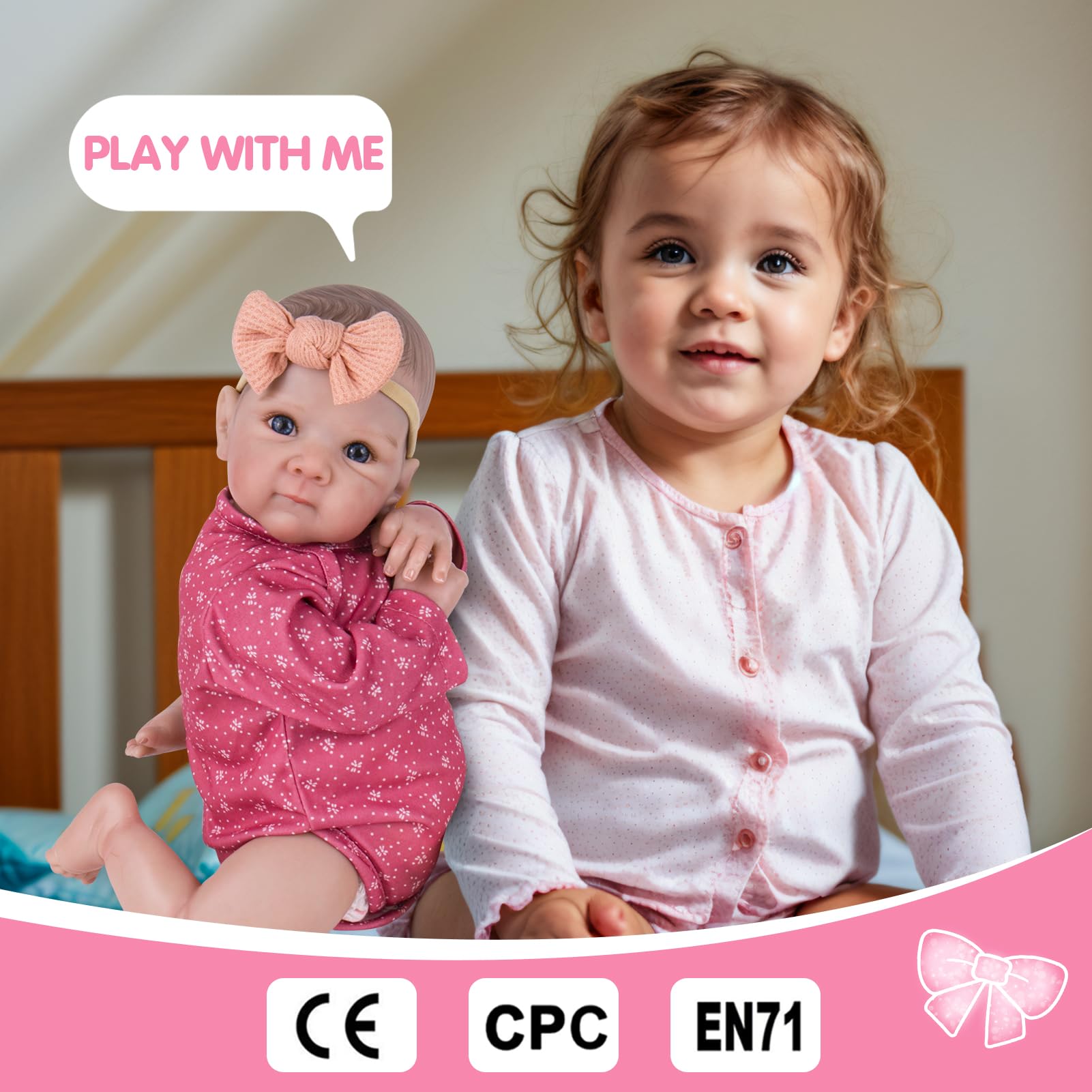 Aori Reborn Doll Girl with realistic hair and tiny hands invites tactile cuddling.