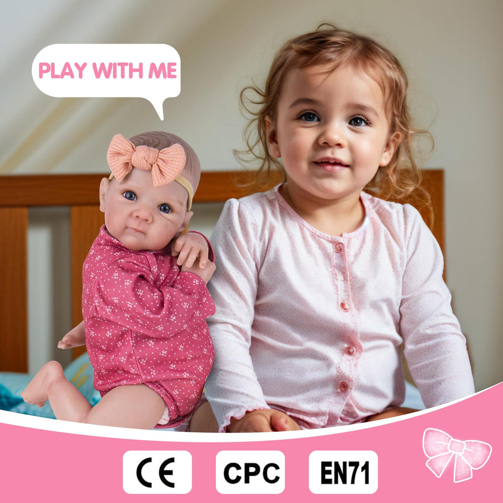 Aori Reborn Doll Girl with realistic hair and tiny hands invites tactile cuddling.