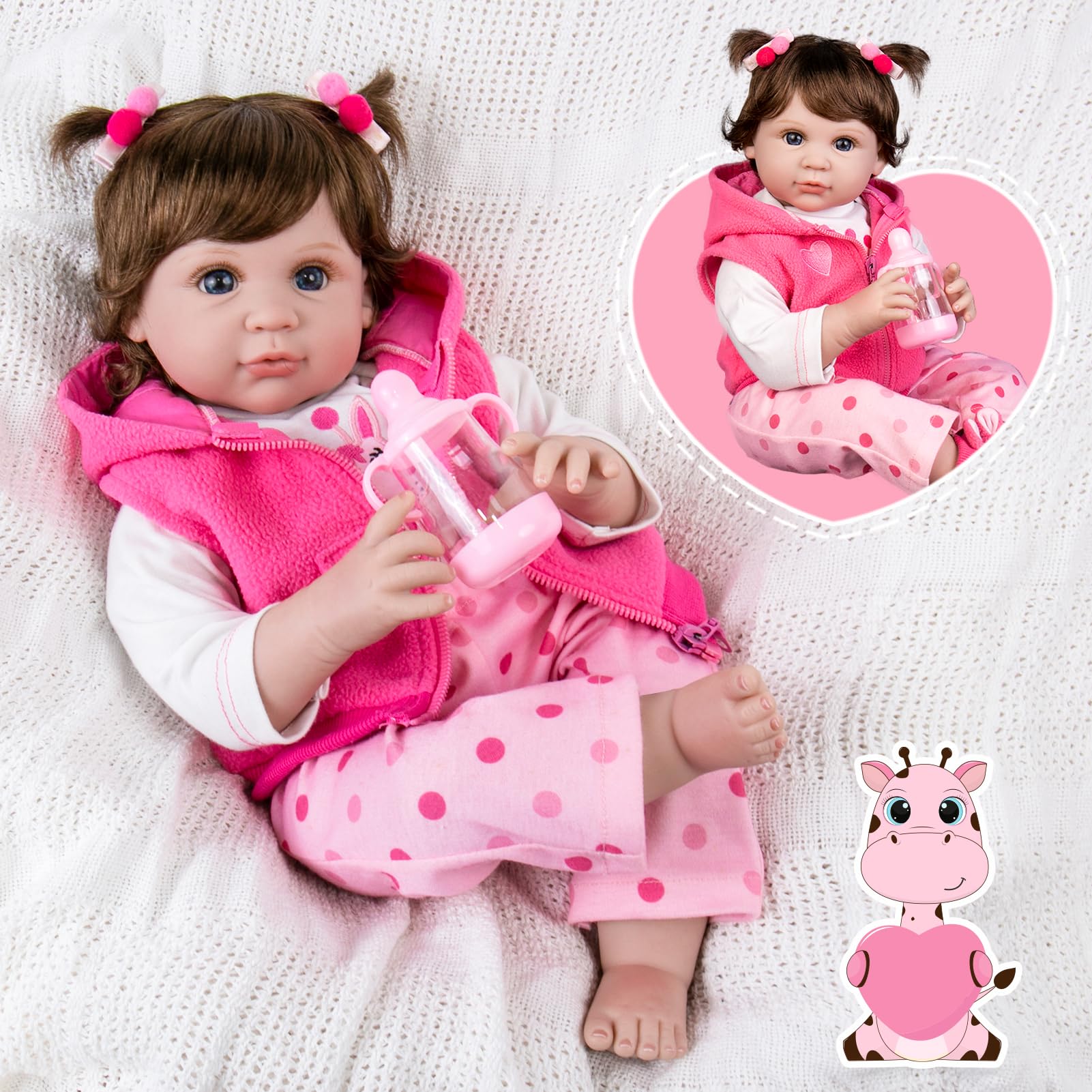 Aori Reborn doll features rosebud lips for a soft, baby-like expression.