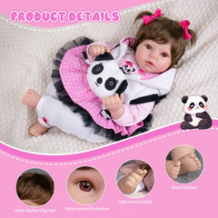 Aori Reborn with rosebud lips enhances lifelike, nurturing play.