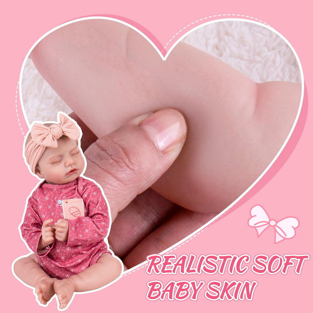 Aori Reborn Baby Dolls hand-painted blush adds natural warmth.