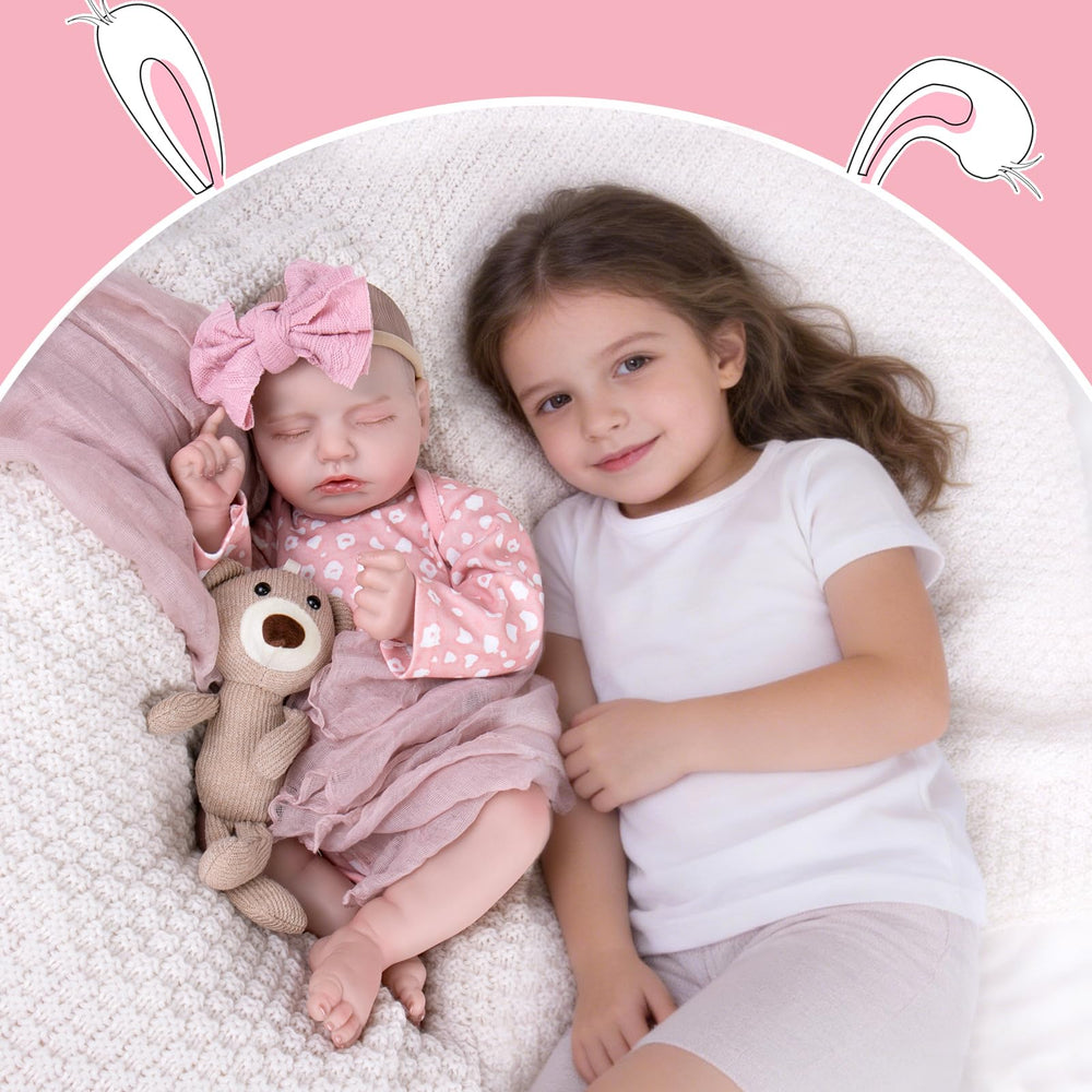 Aori Realistic Reborn Doll 20in cloth body offers comforting hugs.