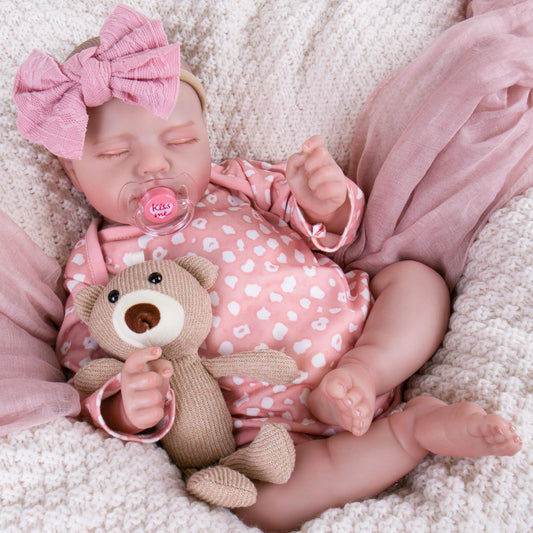 Aori Realistic Reborn Doll 20in face detail for lifelike storytelling.