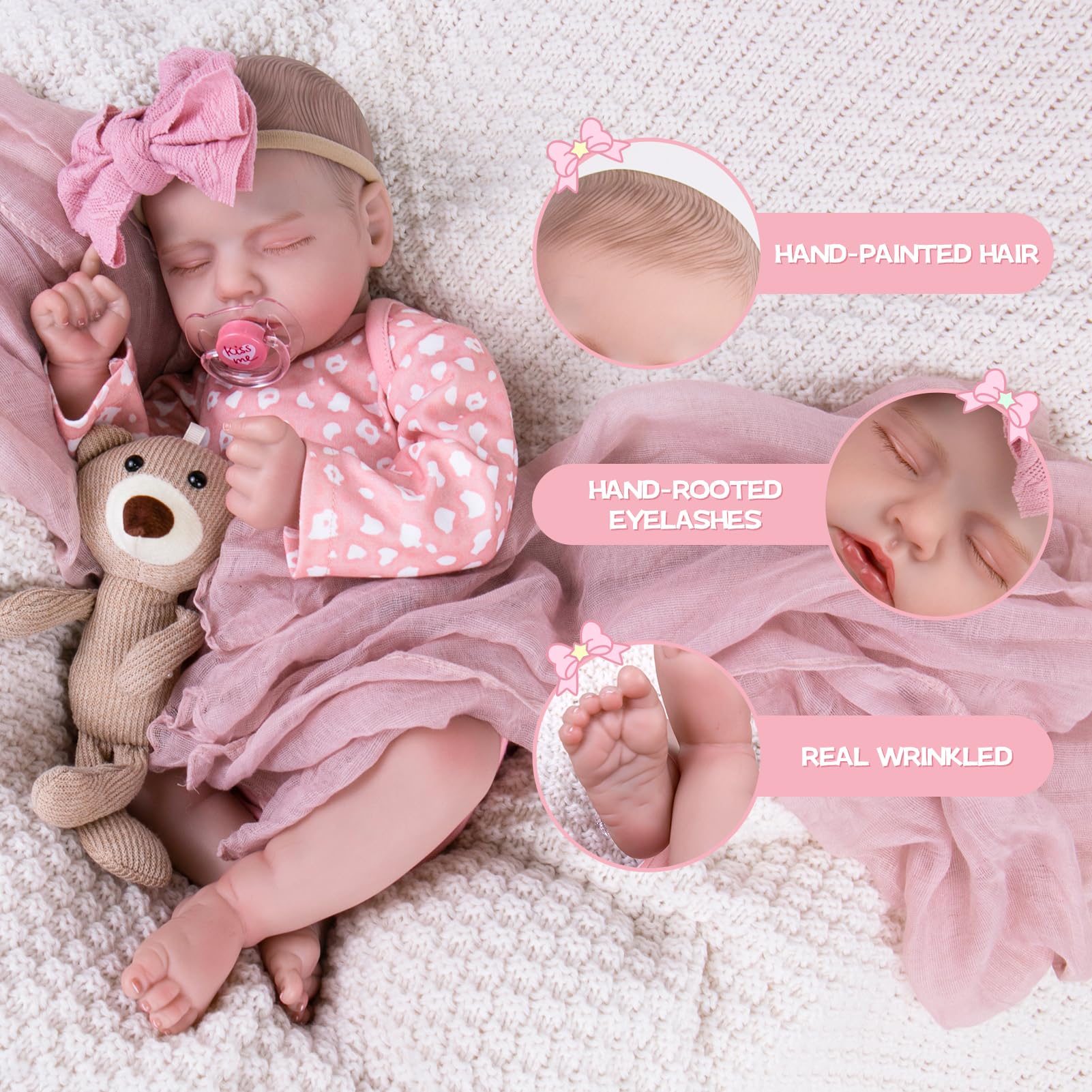 Aori 20in gift-set doll includes feeding items for nurturing role-play.